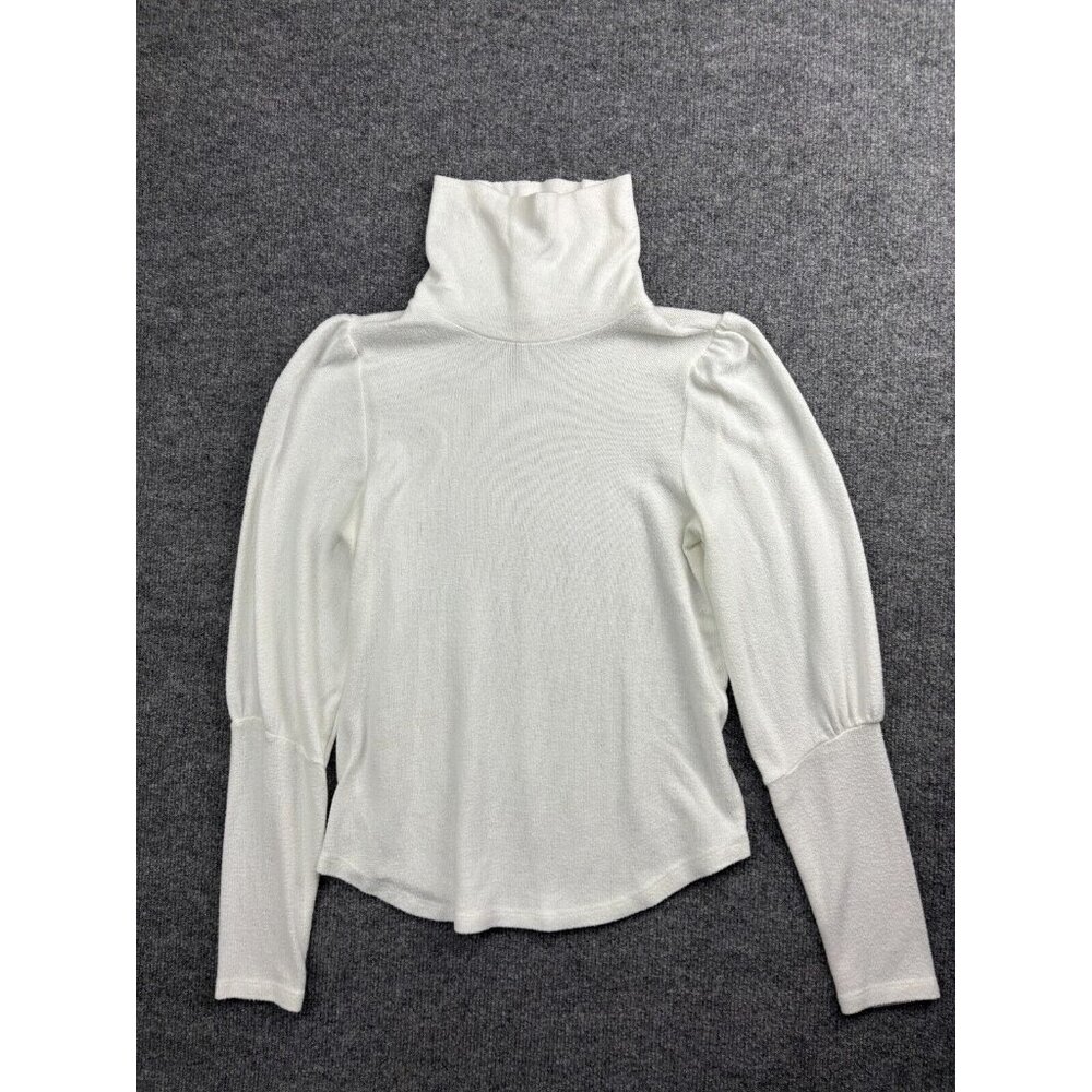 Anthropologie Sweater Women's XS White High Neck Dolman Sleeve Soft